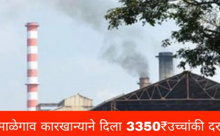 माळेगाव सहकारी साखर कारखान्याने २०२५-२६ हंगामातील उसाच्या गळितासाठी पहिली उचल म्हणून प्रतिटन ३३०० रुपये देण्याची घोषणा केली आहे.